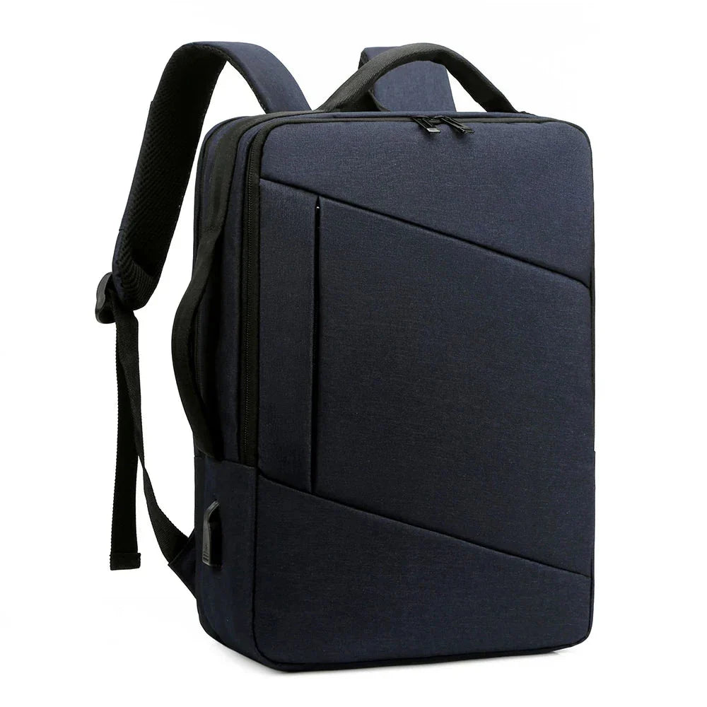 Version bleu marine du sac à dos convertible, élégance urbaine