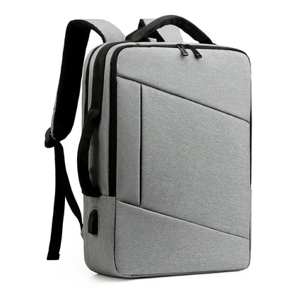Modèle gris du sac à dos convertible avec détails visibles
