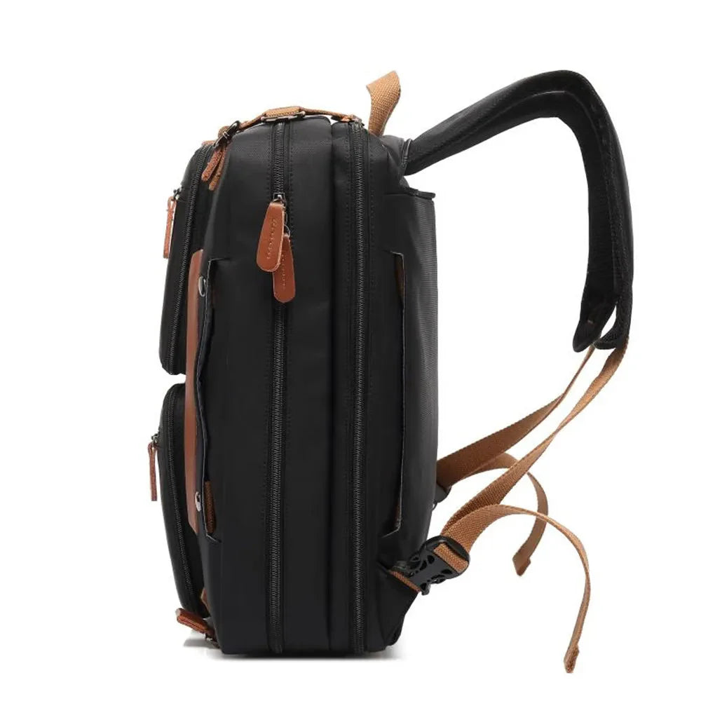 Sac à dos en mode sacoche, poignée et bandoulière visibles