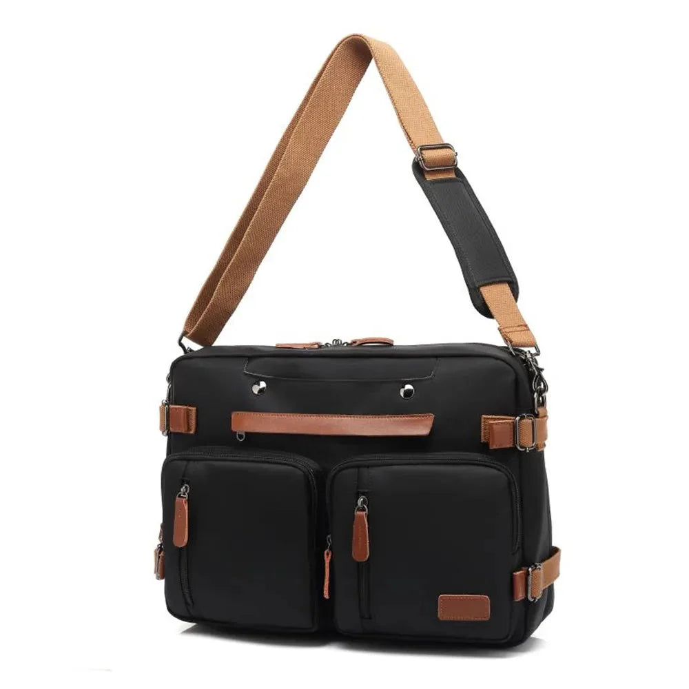 Sac à dos convertible, détails des coutures et matériaux