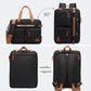 Sac à dos convertible en sacoche, vue de face, couleur noire
