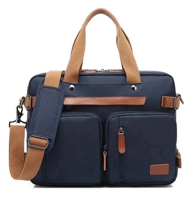 Sac bleu pour ordinateur 17.3 pouces, détails des poches