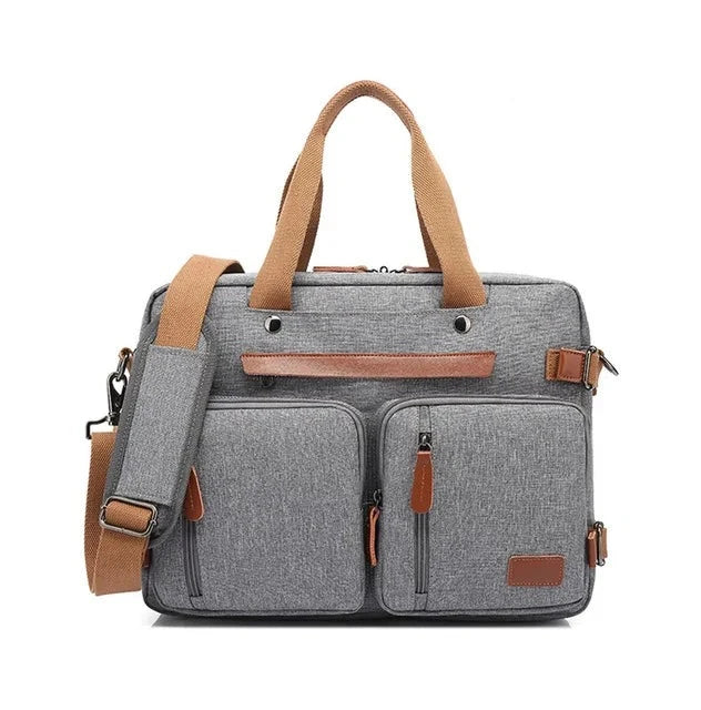 Sac gris pour ordinateur 15.6 pouces, design élégant