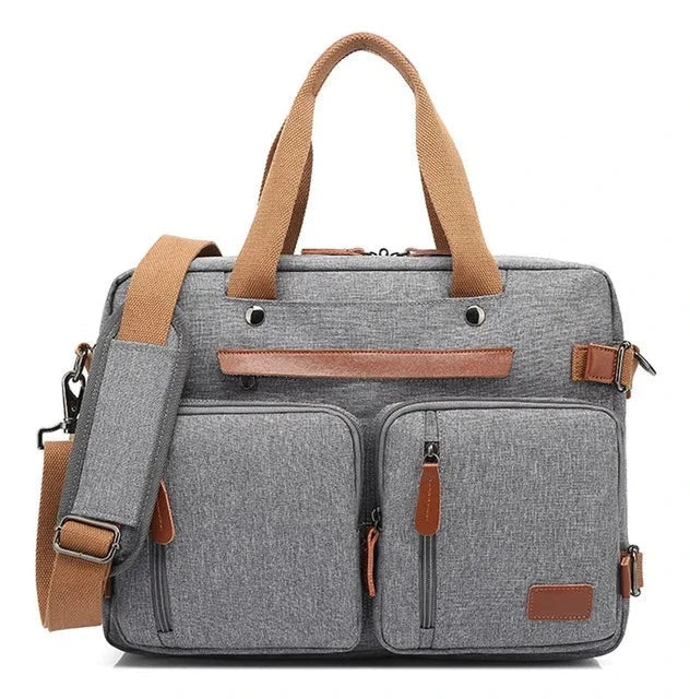 Sac gris pour ordinateur 17.3 pouces, vue latérale