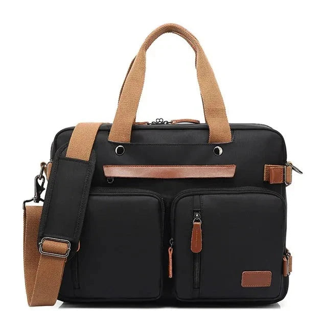 Sac noir pour ordinateur 17.3 pouces, vue de profil