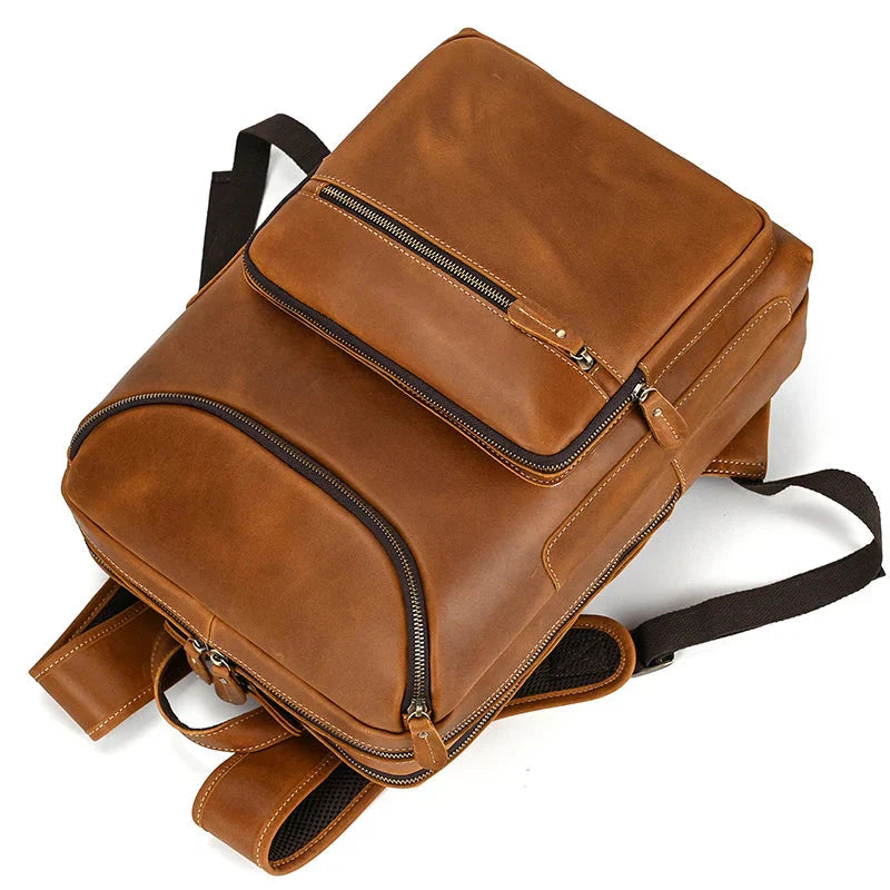 Sac à Dos Cuir Homme Travail sac dos cuir homme vue de face vue 10