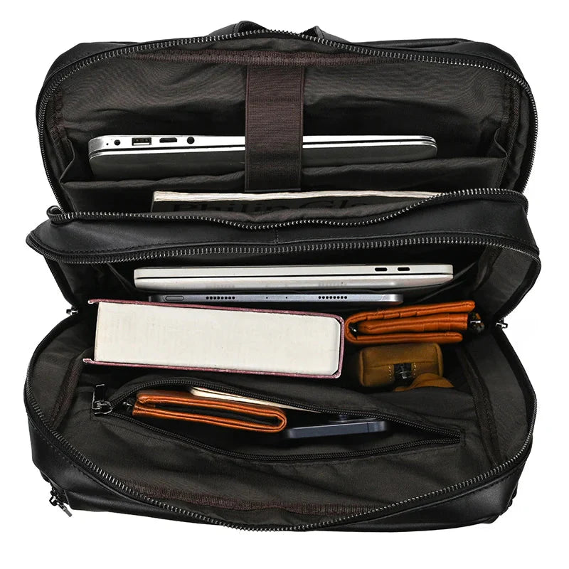 Sac à Dos Cuir Homme Travail sac dos cuir homme vue de face vue 26