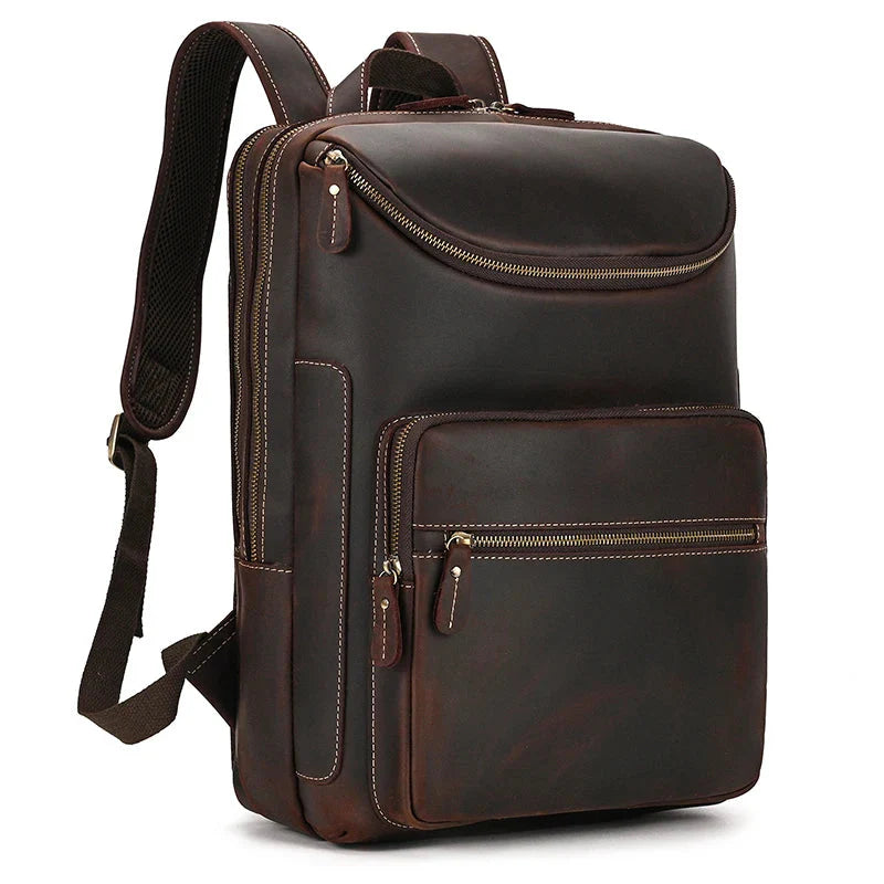 Sac à Dos Cuir Homme Travail sac dos cuir homme vue latérale vue 15
