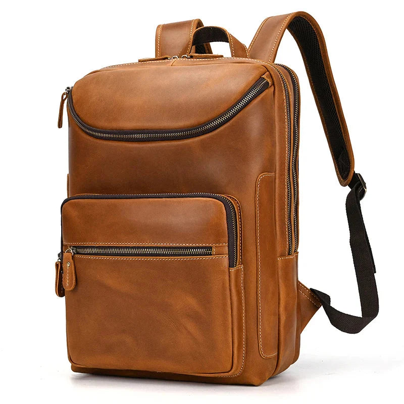 Sac à Dos Cuir Homme Travail sac dos cuir homme vue de face vue 34