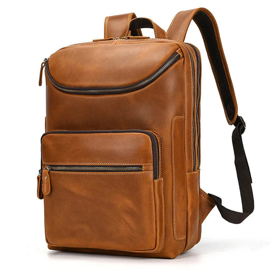 Sac à Dos Cuir Homme Travail sac dos cuir homme vue de face vue 34