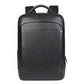 Sac à dos en cuir noir avec port USB intégré