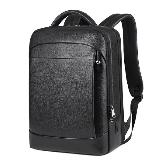 Sac à dos en cuir avec poche anti-pickpocket au dos