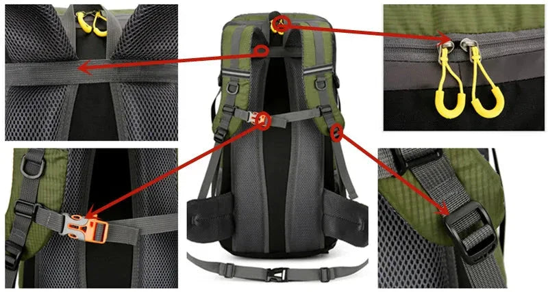 Sac à dos imperméable, idéal pour les longues randonnées