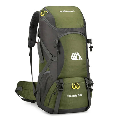 Sac à dos de randonnée vert, idéal pour l'extérieur