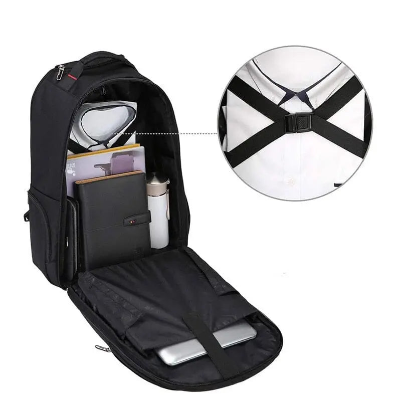 Vue latérale du sac à dos convertible en valise