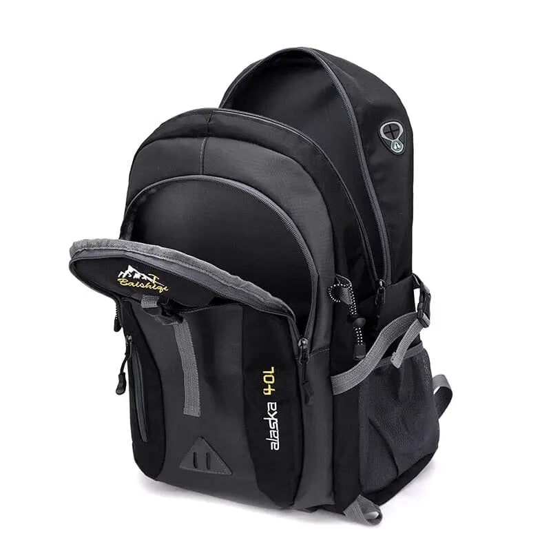 Sac à dos 40L, vue de dessus montrant l'espace intérieur
