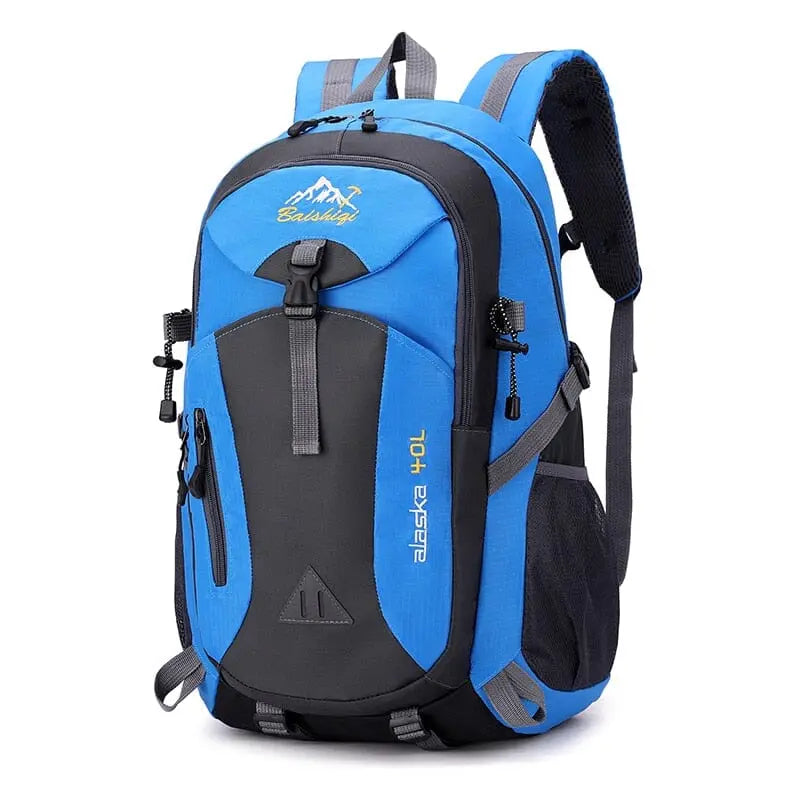 Sac à dos de randonnée 40L en bleu, vue d'ensemble