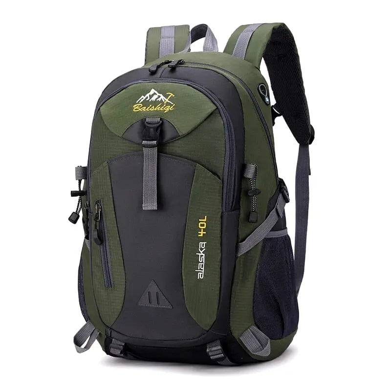 Sac à dos de randonnée 40L en kaki, vue de face