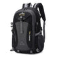 Sac à dos de voyage 40L en noir, vue de profil