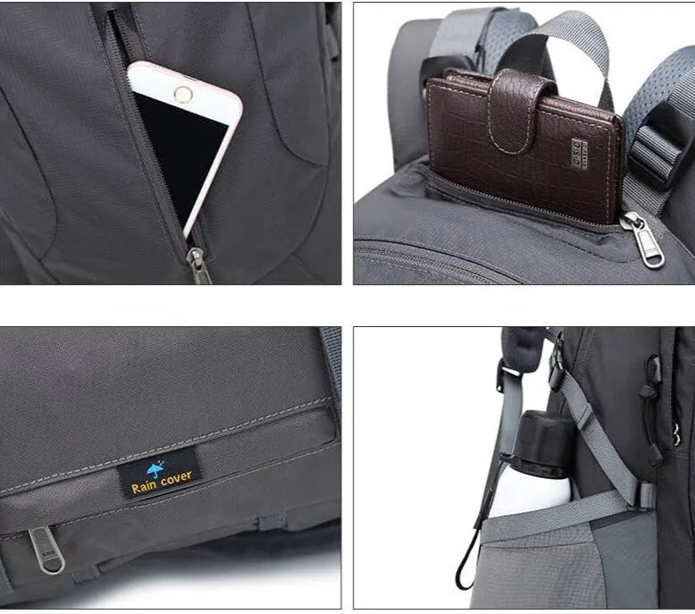 Détail des bretelles rembourrées du sac à dos de voyage