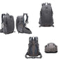 Sac à dos de trekking 40L en nylon, compartiments visibles