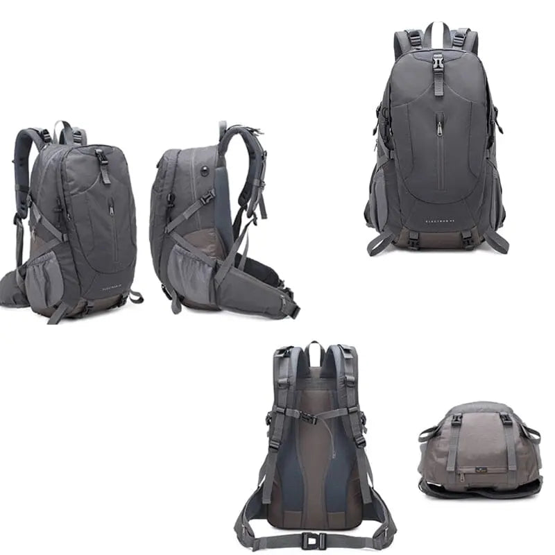 Sac à dos de trekking 40L en nylon, compartiments visibles
