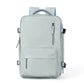 Sac à dos bleu avec compartiments multiples et design moderne