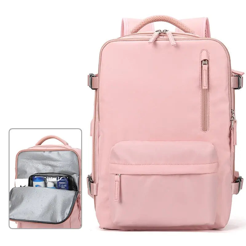 Sac à dos rose avec compartiment pour ordinateur portable