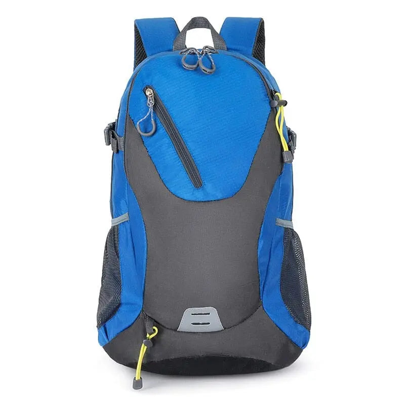 Modèle bleu ciel du sac à dos, avec vue d'ensemble