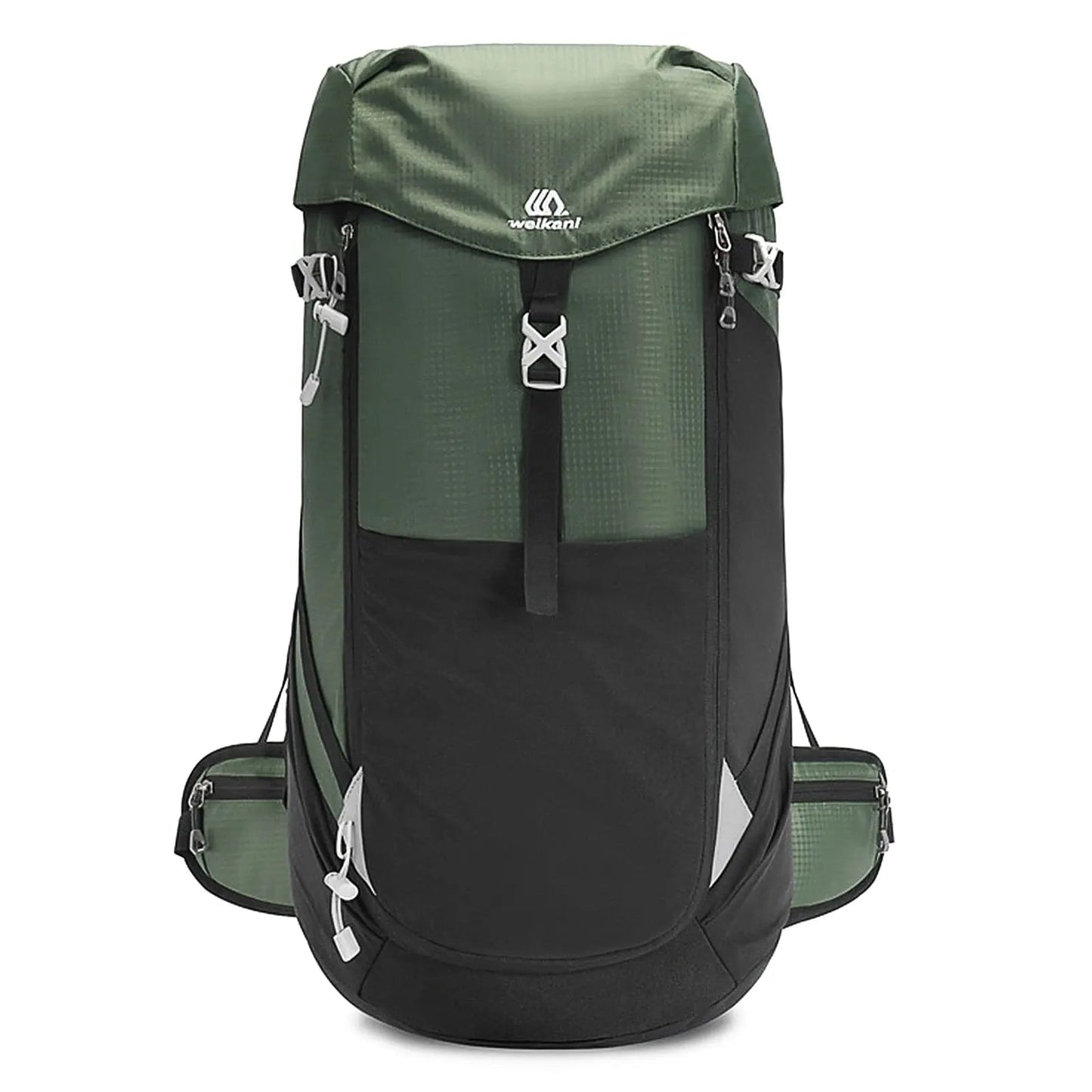 Sac à dos kaki, montrant les dimensions et la robustesse