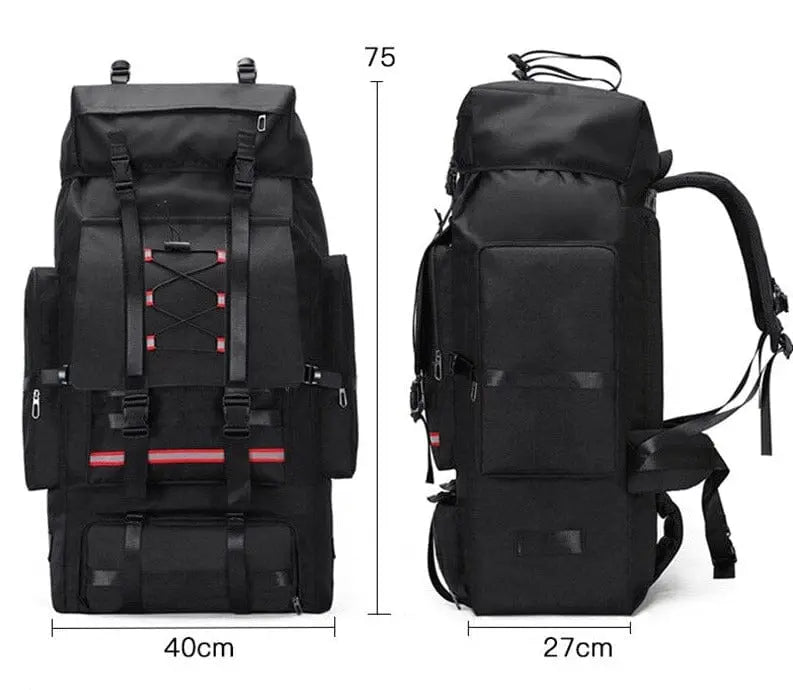 Vue de profil du sac à dos robuste en nylon
