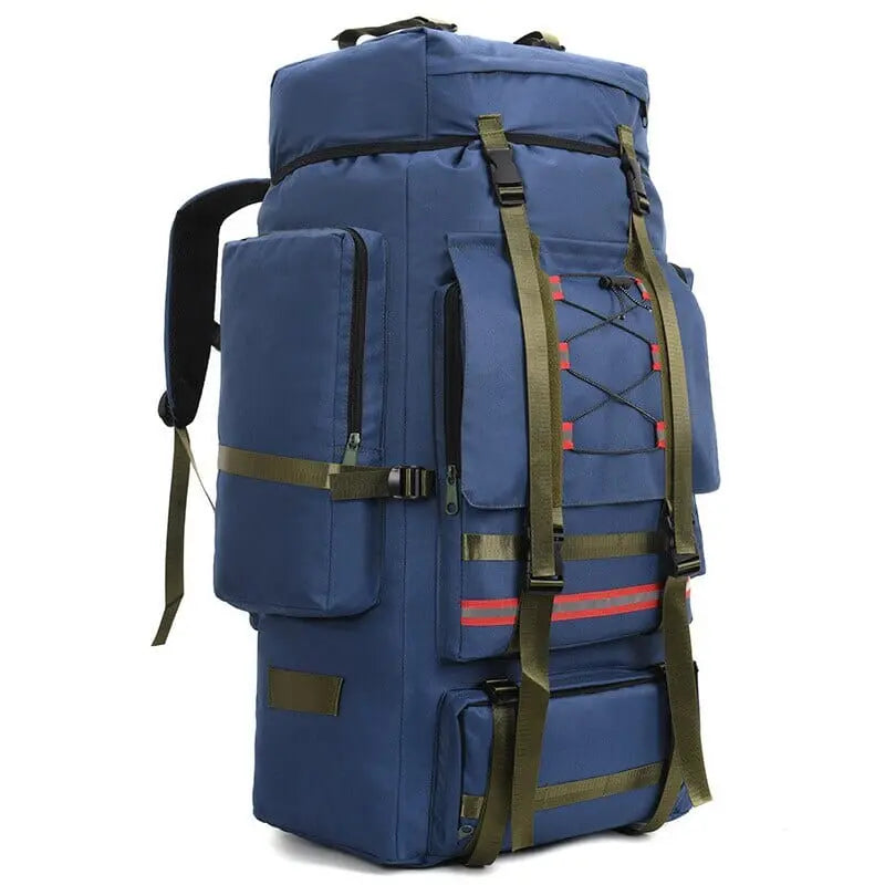 Sac à dos bleu marine avec bandes réfléchissantes