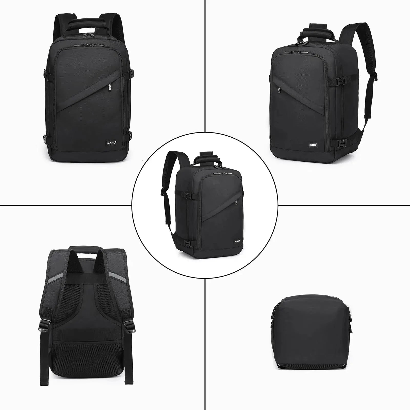 Sac à dos ouvert révélant l'intérieur spacieux et compartimenté