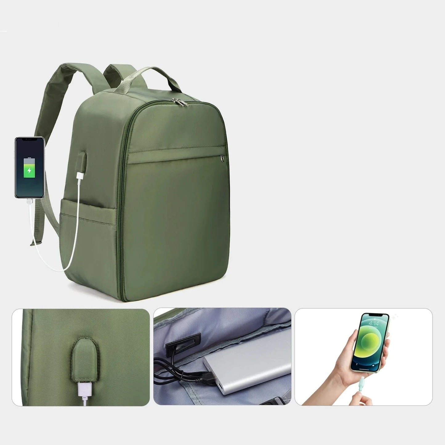Sac à dos accroché à une valise grâce à sa sangle arrière