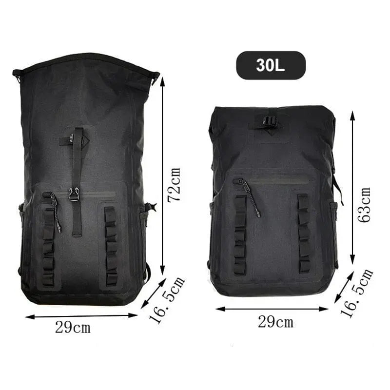 Vue latérale du sac à dos militaire étanche 30L