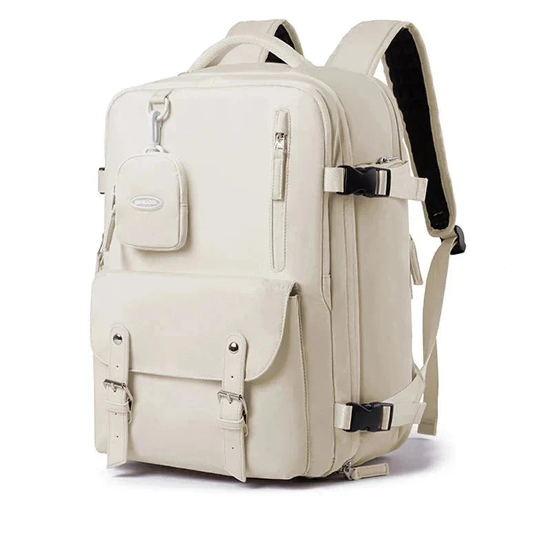 Sac à dos beige élégant avec bretelles ajustables