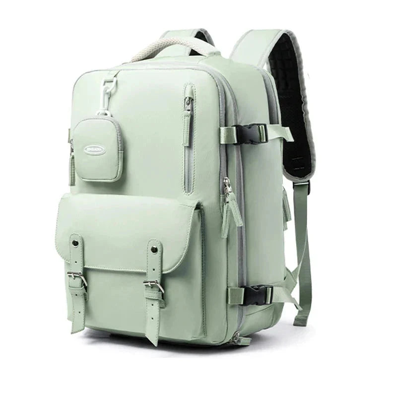 Sac à dos vert avec compartiment pour chaussures