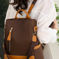 Sac à dos antivol en nylon et polyester, vue latérale