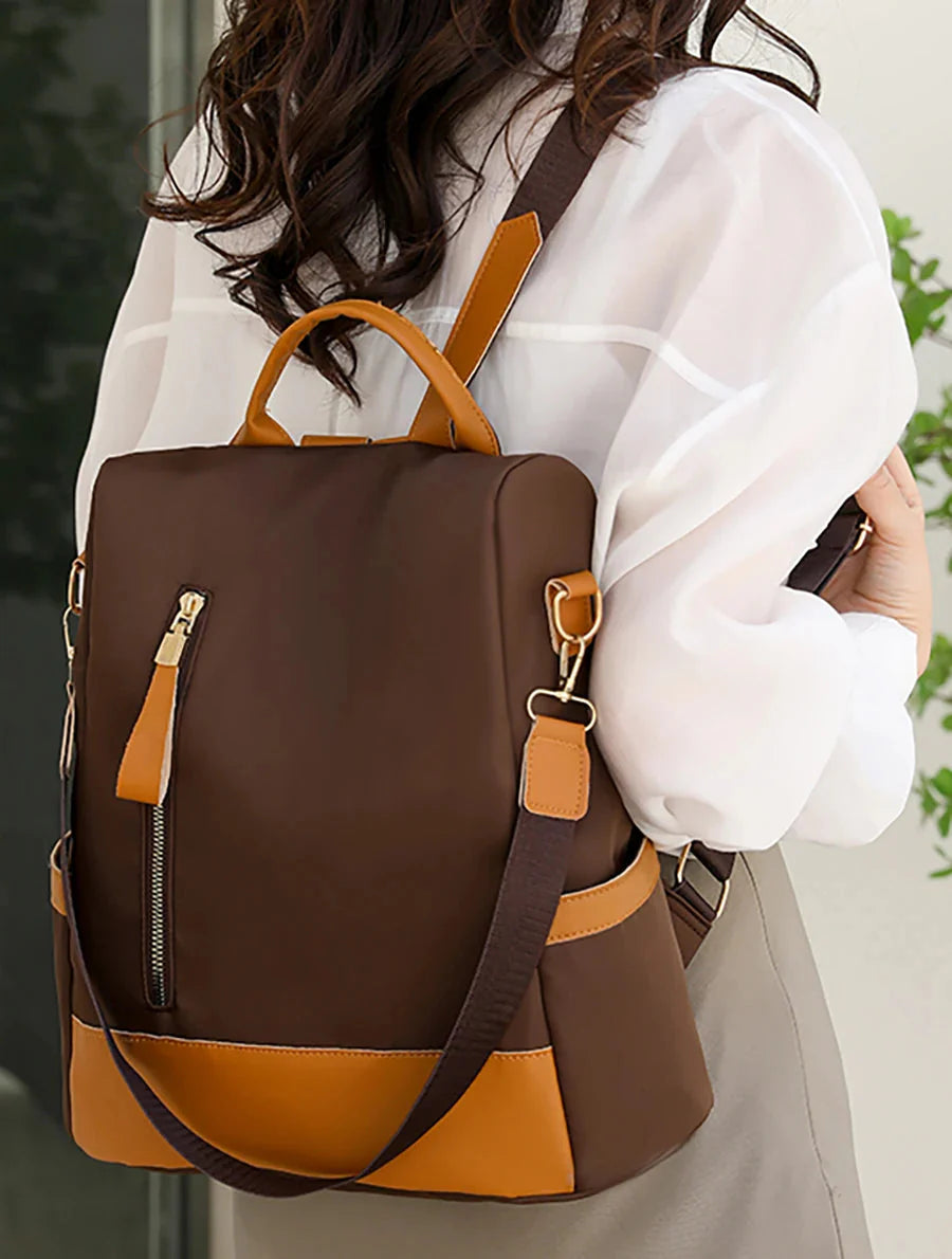 Sac à dos antivol en nylon et polyester, vue latérale