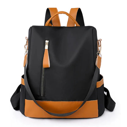 Sac à dos noir élégant avec fermeture sécurisée au dos