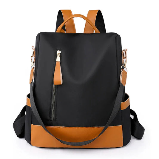 Sac à dos noir élégant avec fermeture sécurisée au dos