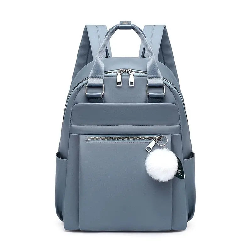 Sac à dos bleu avec multiples compartiments pratiques