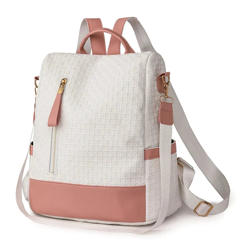 Vue de côté du sac à dos sécurisé pour femme