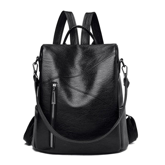 Sac à dos noir élégant avec fermeture au dos