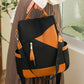 Détail de la fermeture arrière discrète du sac