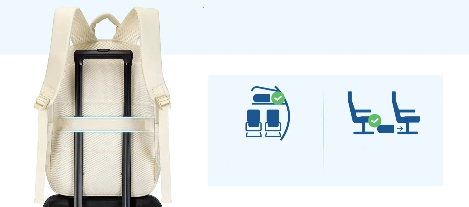 Sac à dos sur mannequin pour illustrer la taille