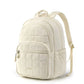 Sac à dos beige avec détails matelassés raffinés
