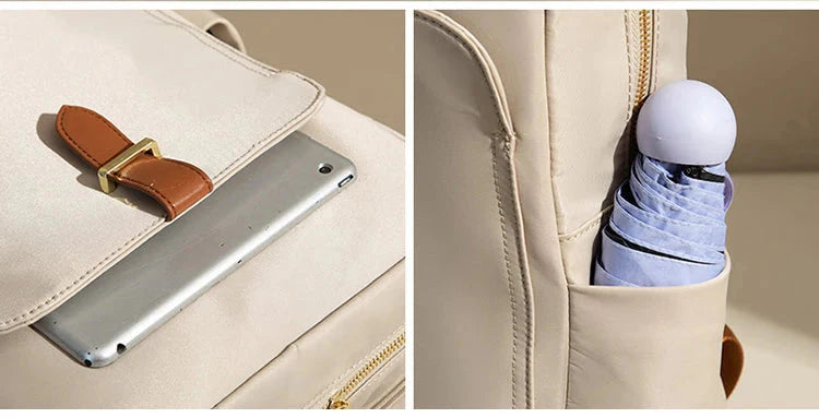 Vue arrière du sac à dos avec poche antivol discrète