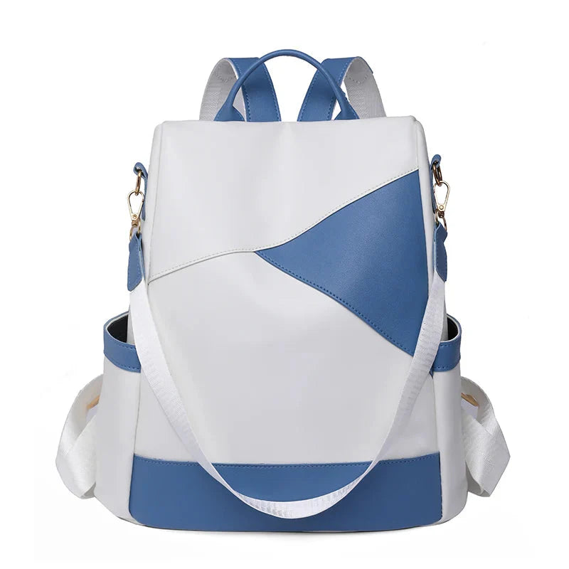 Sac à dos bleu avec ouverture dorsale pratique