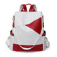 Sac à dos rouge avec système anti-pickpocket